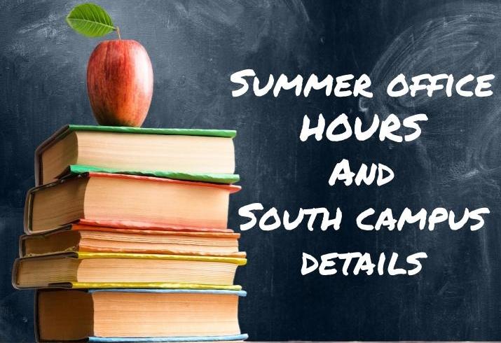 school hours and south campus details
