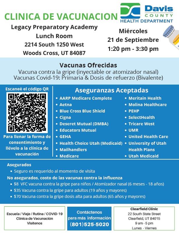 flu clinic flyer spanish