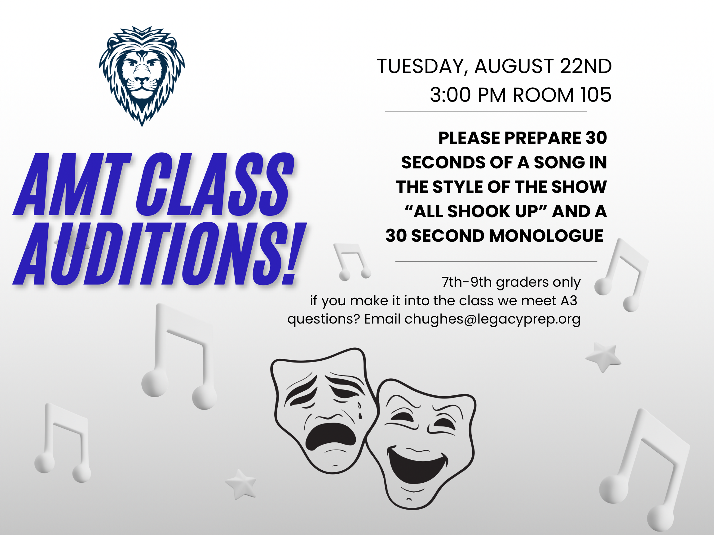 AMT Fill in Auditions